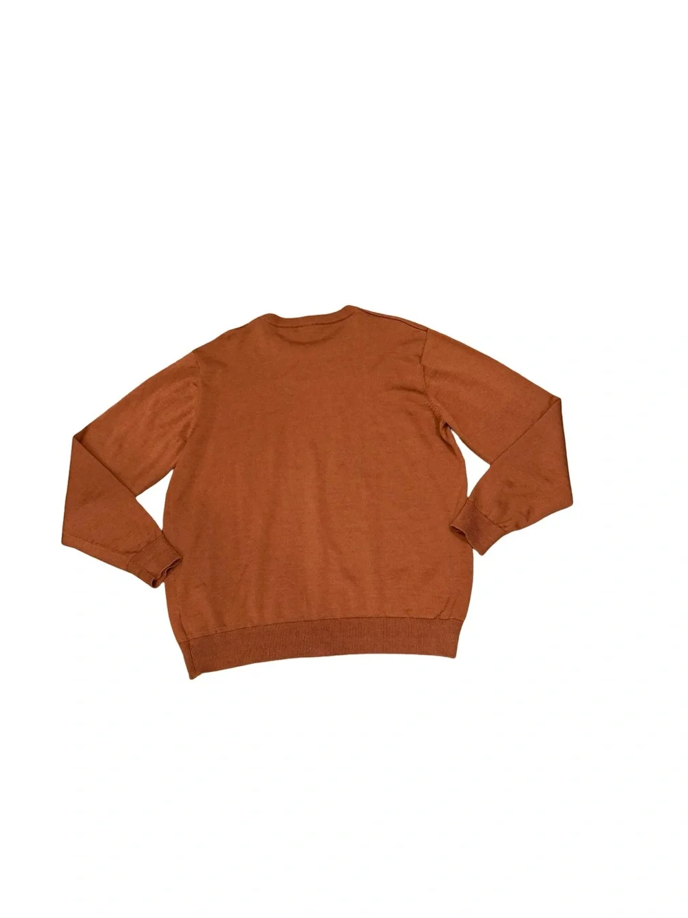 🌟 Merino Collection Australian Merino Wool Rust Orange Crewneck Sweater Size XL